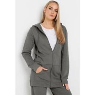 Lts Tall Grey Cotton Longline Hoodie 12 Lts | Tall Women's Hoodies & Sweatshirts