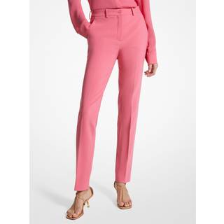 MK Samantha Stretch Pebble Crepe Trousers - Pink - Michael Kors - EU 40