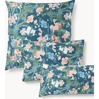 Pudebetræk i bomuldssatin Anthea med blomstermønster