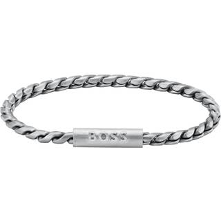 BOSS Doran Braided Chain Bracelet Silver
