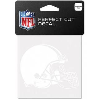 Cleveland Browns Decal 4x4 Perfect Cut White