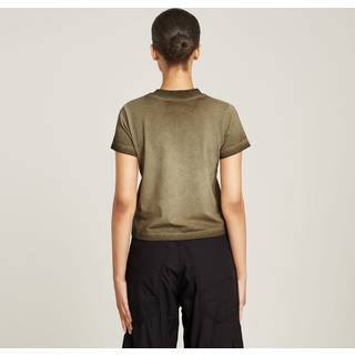 Overdyed Micro Boxy Top - Green - Women