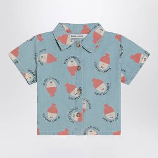 Bobo Choses Morning Egg All Over Baby Denim-skjorte Light Blue 18 months  Blå  18 måneder  Unisex