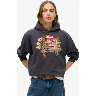 Superdry Superdry Grey Tokyo Vintage Logo Relaxed 100% Cotton Hoodie