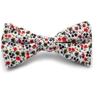 Hvid Blomster Bomulds Butterfly