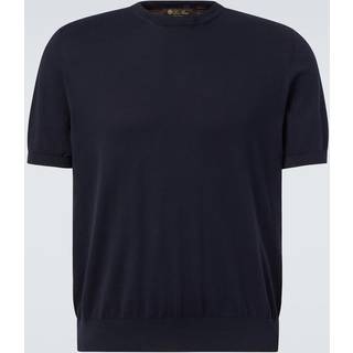 Loro Piana Knitted cotton T-shirt - blue - EU 56