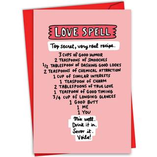 Nobleworks - Funny Card til Valentines Day - Naughty Adult Humor Valentine Love Notecard med konvolut (1 kort) - Love stave C8868VDG