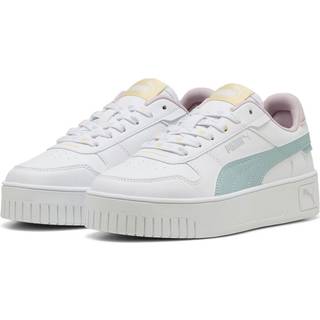 Women&#39;s Puma Carina Street Lacey Sneakers Youth, White, Size 38, Shoes - Almost Apricot - 38