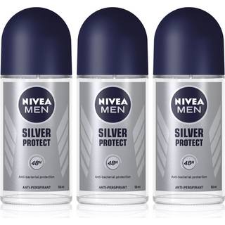 NIVEA MEN Silver Protect Antiperspirant Roll-On 48 timer - 3x50 ml