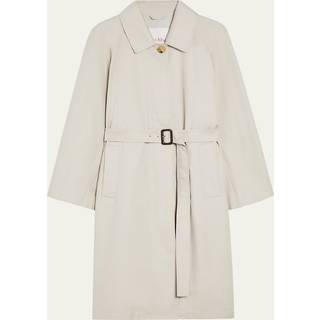 Max Mara The Cube Orleans belted twill coat - white - M