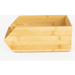 Bambuskasser med åben front - Natur - 17,5cm x 30,5cm x 12,5cm - Adeline