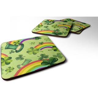 """" Caroline's Treasures Watercolor St Patrick's Day Lucky Leprechan Decorative Coasters 3.5 Multicolor """"