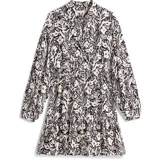 Jacquard Relaxed Mini Shirt Dress