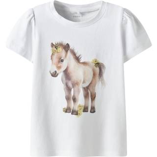 Hani T-shirt, Bright White, 104 cm