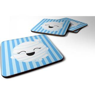 """" Caroline's Treasures Halloween Ghost Mummy Foam Coaster Set på 4 3,5 multicolor """"