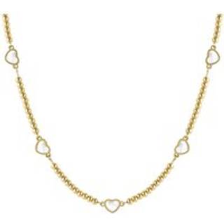 Nomination Emosfere Gold Five Mother of Pearl Heart Rich Beaded Stainless Steel Necklace - 38cm