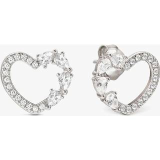 Nomination Silver White Crystal Heart Earrings