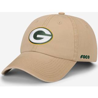 Foco herre Green Bay Packers-Khaki Cap NFL Logo Casual Hat Team Color