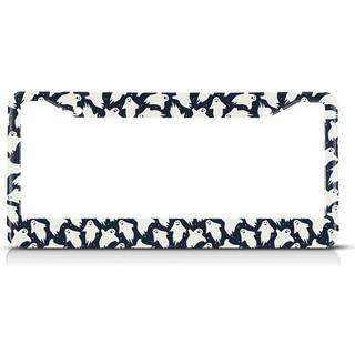 BEABES HALLOWEEN nummerplade ramme auto tag rammer søde små sjove spøgelsesplader indehaver 2 huller dans nattehimmel dekorativ bil lastbil motor