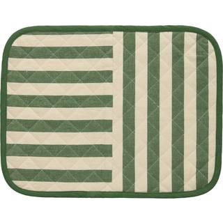 Decotique Block Stripe Dækkeserviet 35x45 Cm - Dækkeservietter & Coasters Bomuld Grøn - 398138