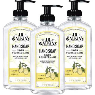 J.R. Watkins gel h?nds?be duftende flydende h?ndvask til badev?relse eller k?kken usa lavet og grusomhed gratis 11 fl oz citron 3 pakke
