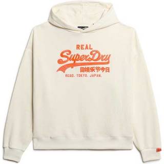 Superdry Superdry Cream Vintage Logo Neon Relaxed Hoodie