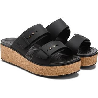 Crocs women Brooklyn Cork Buckle Sandals Black 42