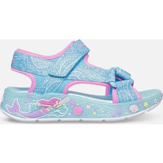 Skechers Sandal Blå Havfrue Med Glimmer Og Blinklys - Str. 29