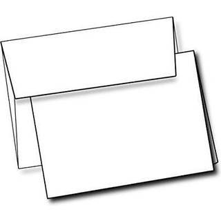 Tungv?gt hvide tomme kort med hvide konvolutter 5 """" x 7 """" pakke med 20 lyk?nskningskort tomme kort og konvolutter, der kan udskrives notekort m