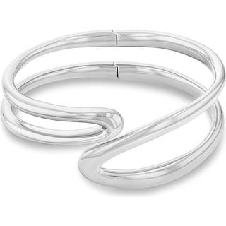 Stainless Steel Sculpted Cuff Bangle - Silver - One Size