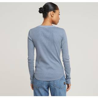 Overdyed Slim Top - Light blue - Women