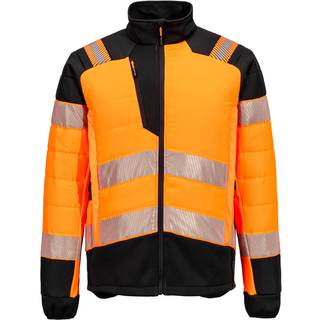 PW3 Hi-Vis Hybrid Baffle jakke - Orange/Sort (Størrelse: XXXL)