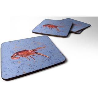"""" Caroline's Treasures 8458FC Crawfish Foam Coasters (Sæt på 4) 3,5 """" ""H x 3,5"" """" W multicolor """"