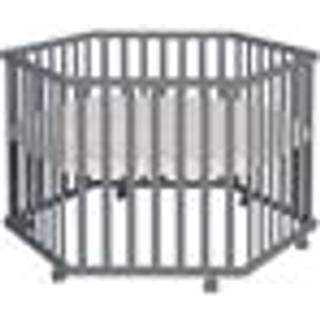 Roba Hexagon Kravlegård med Hjul, Anthracite & Greyish Quilted