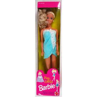 Barbie 1992 Sjovt at kl?de bl?t badeh?ndkl?deindpakningsdukke