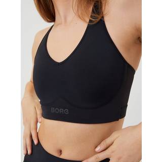 Björn Borg Borg Mid V Support Sports Bra Sort, XL