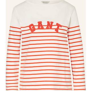 GANT Dame Bretonstribet T-shirt med bådudskæring (M)