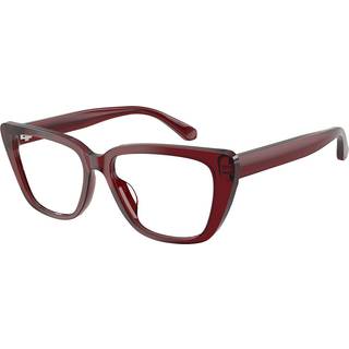 Emporio Armani Kvinde EA3256U 6254 Optiske stel Acetat Rød Transparent Cat Eye Normal