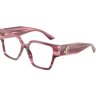 Jimmy Choo JC3032B 5064 53 Briller Kvinder Rød - Striped Cranberry Red - 53mm