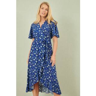 Yumi Blomster Wrap Kjole Med FlæsekantEU 40 (UK 12)