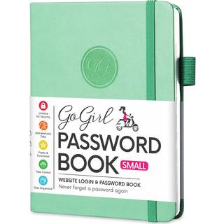 Gogirl Password Book med alfabetiske faner - Internetadresse og adgangskode Keeper Logbook til adgangskodeorganisation. Journal Notebook til Savi