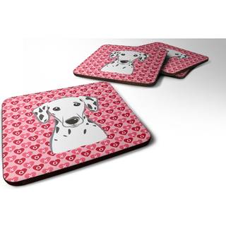 """" Caroline's Treasures Dalmatian Hearts Foam Coaster Set på 4 3,5 multicolor """"