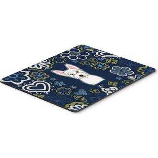 """"Blue Flowers Westie Mouse Pad Hot Pad eller Trivet""""