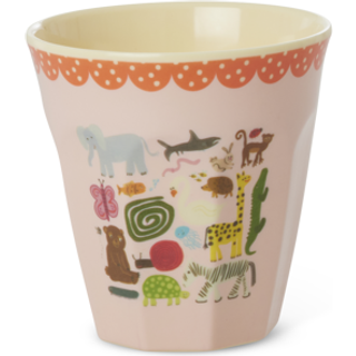 RICE Rice melaminkop medium Wildlife pink