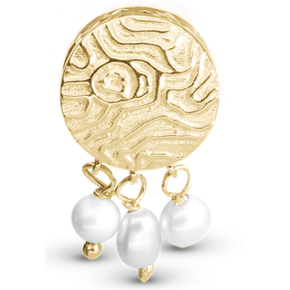 Christina Jewelry Dazzling imprint forgyldt charm til sølvarmbånd på 4 mm