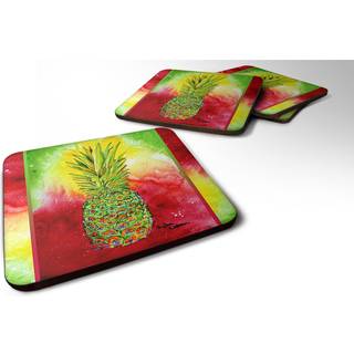 """" Caroline's Treasures 8395FC ananasskumkyst (sæt på 4) 3.5 """" ""H x 3.5"" """" W multicolor """"