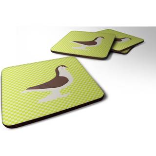 """" Caroline's Treasures Large Pigeon Green Decorative Coasters 3.5 """" """" Multicolor """"