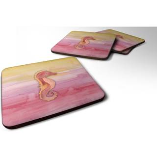 """" Caroline's Treasures Seahorse Watercolor Decorative Coasters 3.5 Multicolor """"