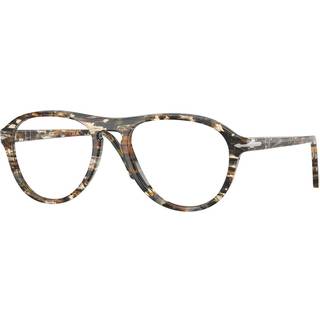 Persol Unisex PO3371V LYNN 1221 Optiske stel Acetat Flerfarve Transparent Pilot Normal