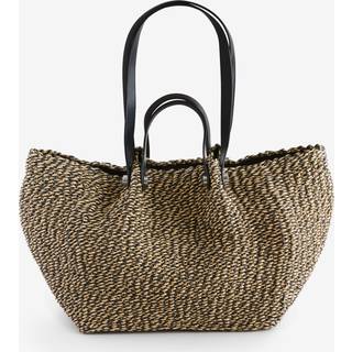 All Saints AllSaints Black/Brown Allington Paper Tote Bag